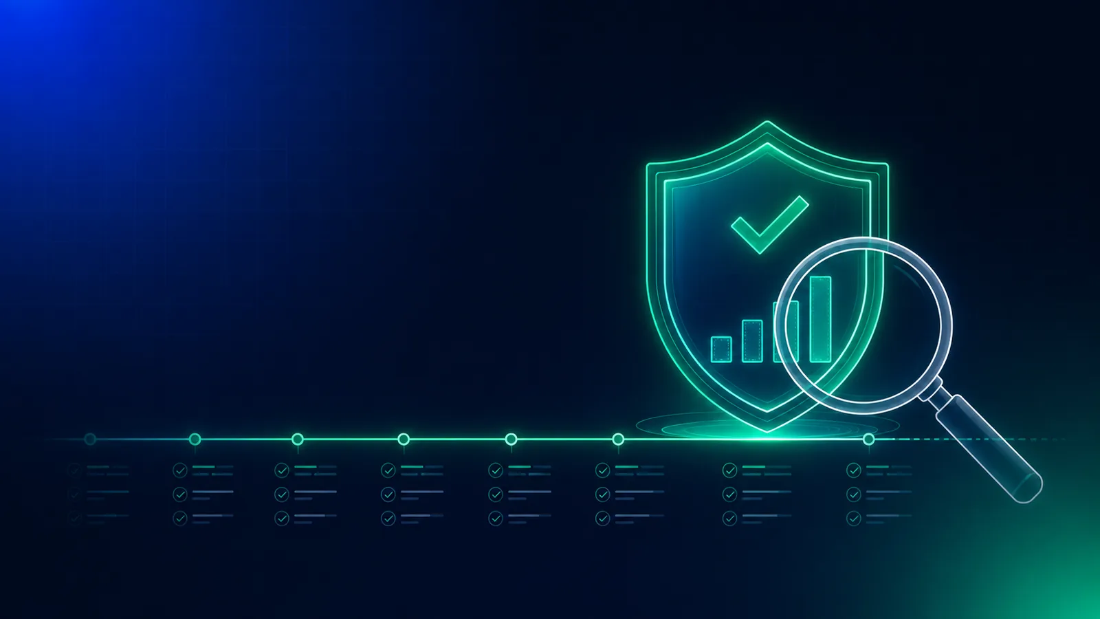 An abstract age-credential token being examined under a magnifying glass against an audit-log timeline, illustrating that age assurance is now judged on the evidence trail it can produce for a regulator, not just on whether a gate exists